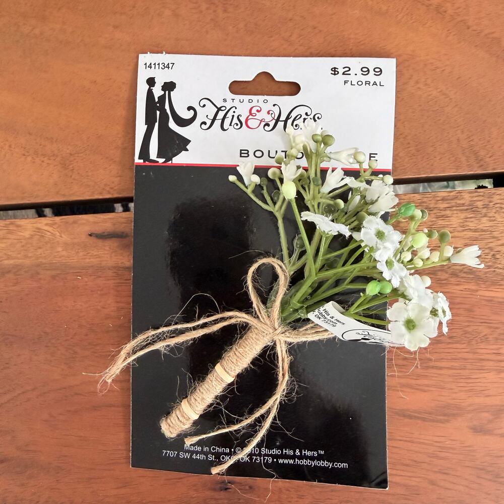 Lot of 72 groomsman wedding boutonniere prom dance baby’s breath‎ flower white